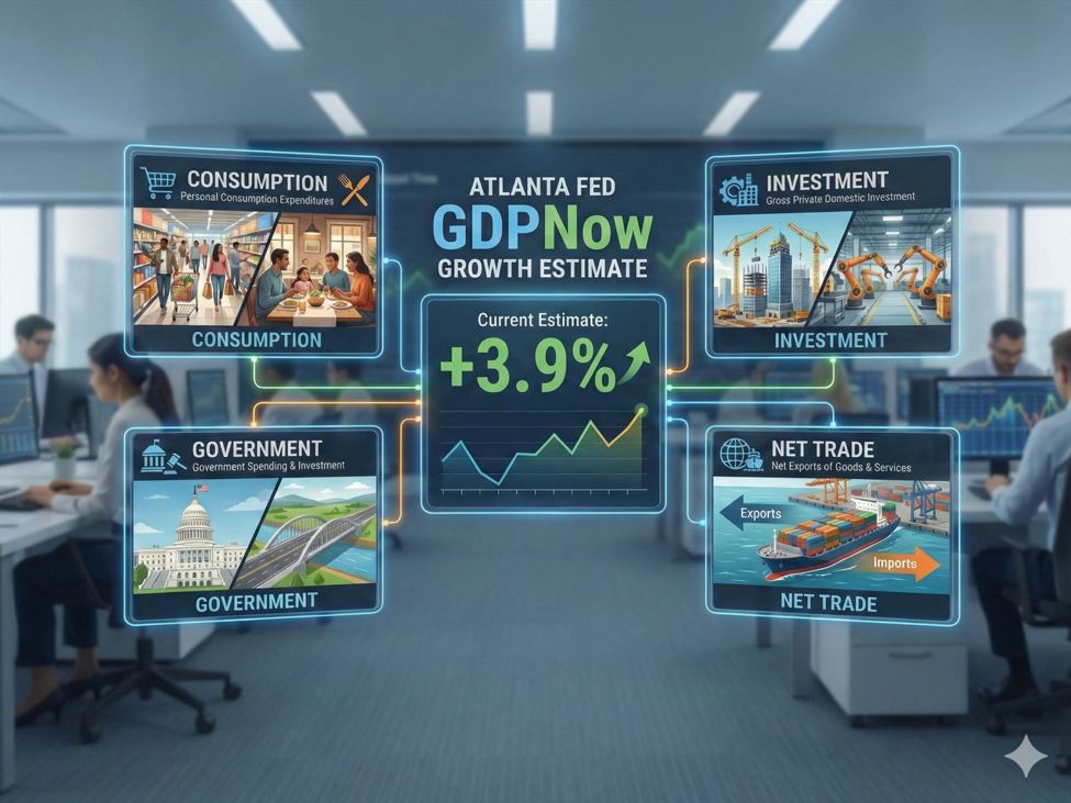 Atlanta Fed GDPNow falls to 3.9% from 4.0%