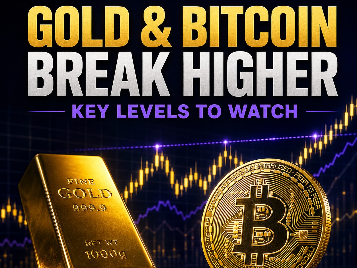 Gold and Bitcoin lead as key breakout levels come into focus