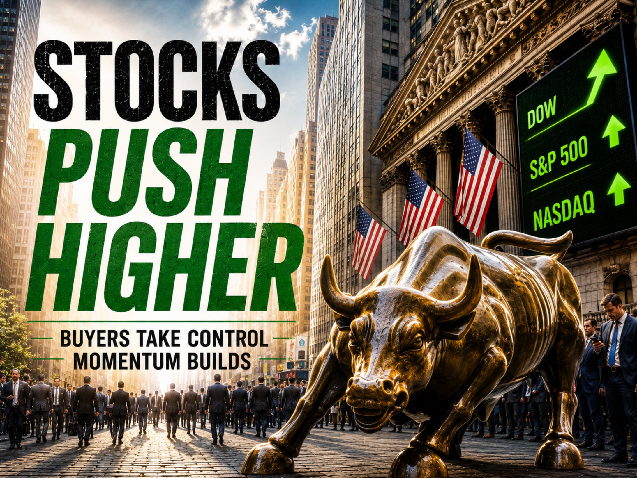 The broader Nasdaq and S&P indices are pushing higher. What are the technicals telling traders?